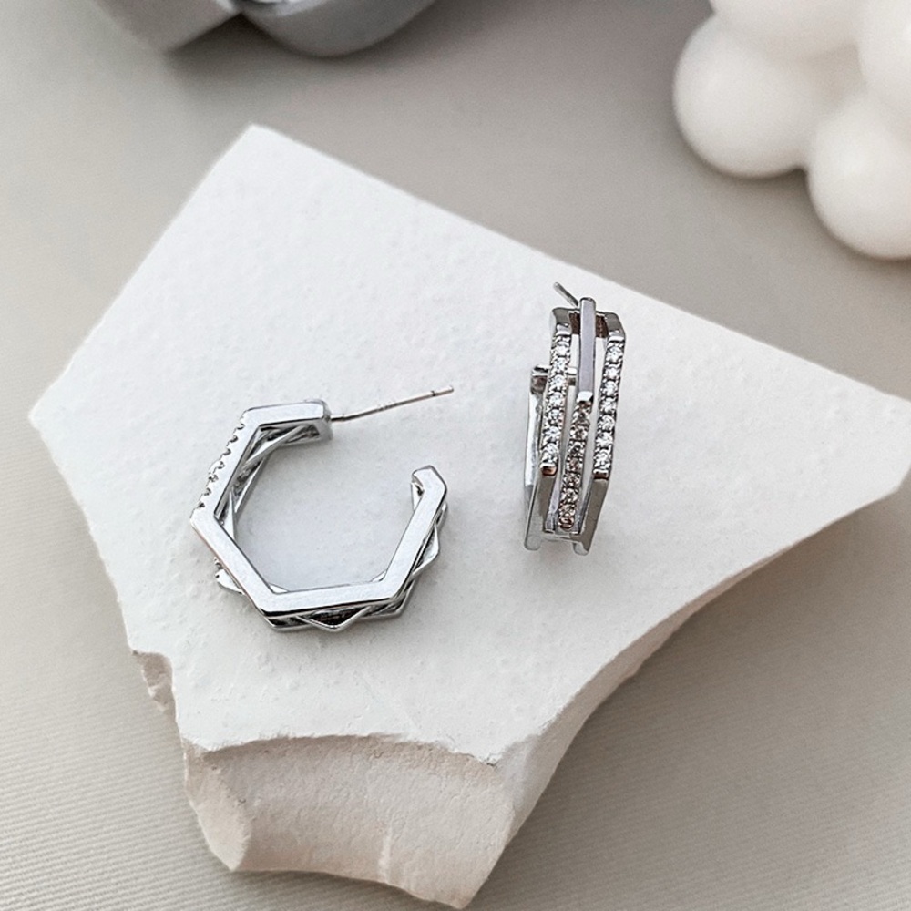Elegant Silver Hoop Earrings